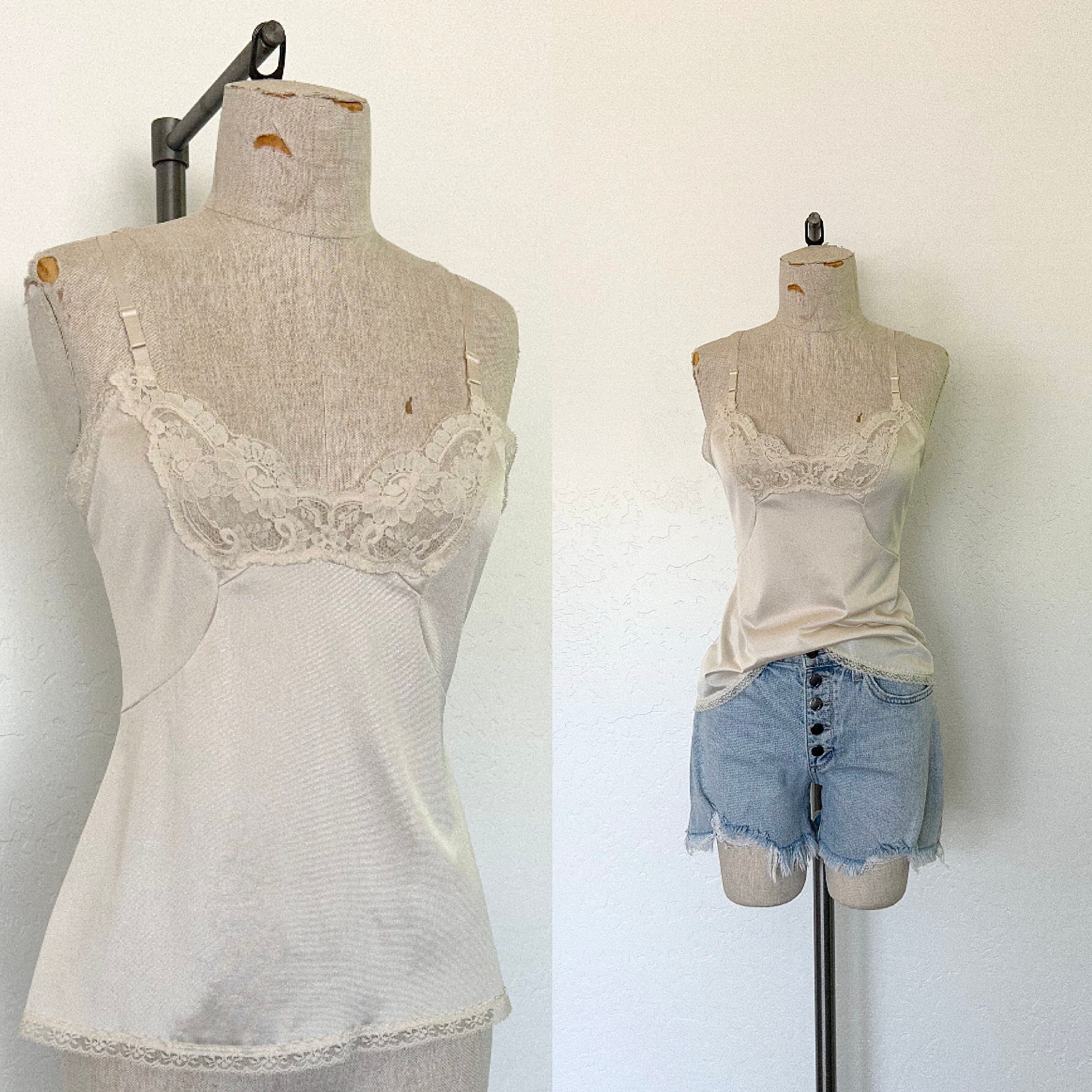 Cami Co. Lace Designs Handmade Florida A & M Green White Orange Side Lace Sleeveless Jersey Top M