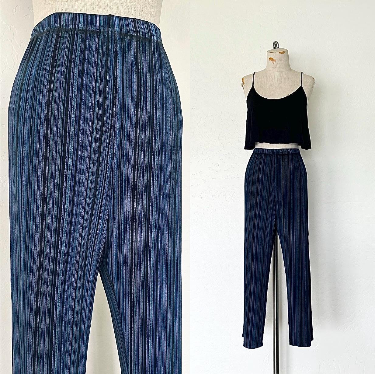 90s poly×rayon 3tuck stripe wide slacks 90s poly×rayon 3tuck stripe wide slacks 90s poly×rayon 3tuck