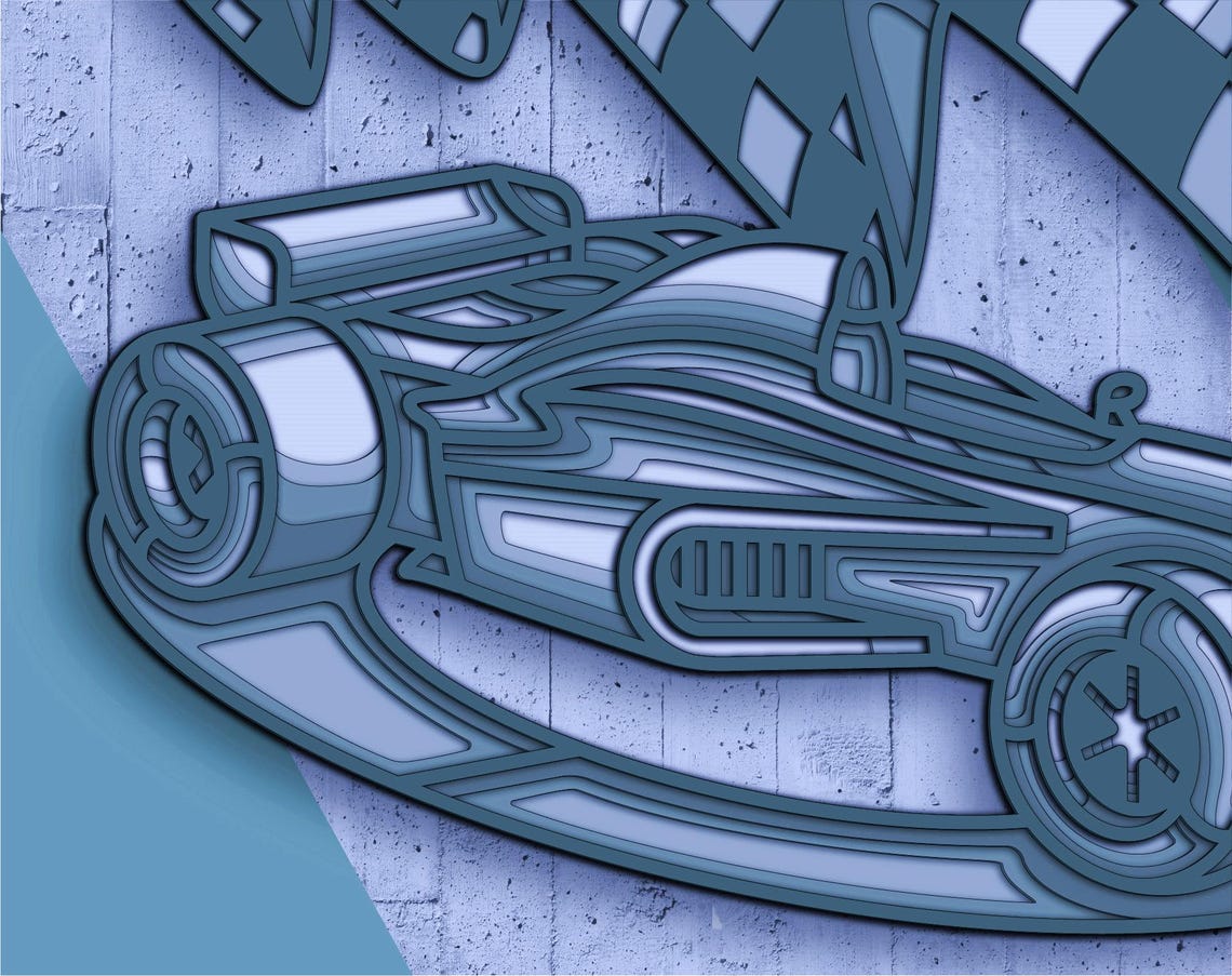 Layered Race Car Design | Ai, Cdr, Eps, Svg Files | Laser Cut Project ...