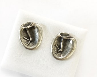 Tympanic Membrane / Eardrum Earrings in Solid Sterling Silver
