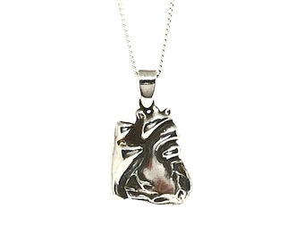 Heart necklace in solid sterling silver. Uniquely beautiful and accurate anatomical depiction