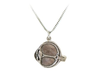 Eye Anatomy necklace in sterling silver
