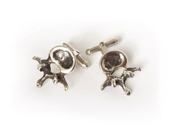 Vertebra - detailed, accurate, spine cufflinks. Wonderful gift for Surgeon, Physio, Chiro