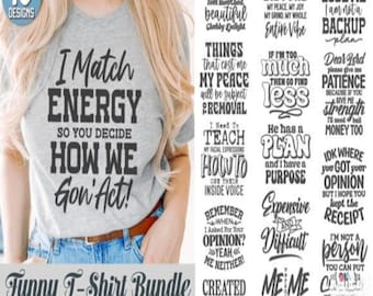 Lot de citations sarcastiques SVG : lot de citations drôles svg, modèles de t-shirts drôles, modèles de chemises de maman drôles, dictons sarcastiques Svg (téléchargement numérique