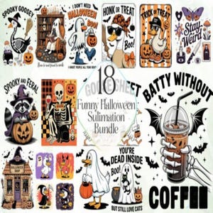 Funny Halloween PNG Sublimation Bundle, Vintage Halloween, Halloween Decor Sublimation Spooky Season Funny Halloween, Shirts Designs,Clipart