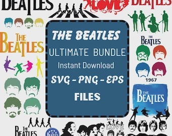 The Beatles SVG Bundle: the beatles bundle, Music Design Vector Files for Cricut, Silhouette,