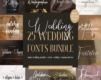 Best Wedding Calligraphy Font Bundle, Wedding Font Bundle, Modern Calligraphy Font Bundle, Font Bundle, Cricut Fonts, Invitations,