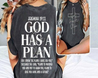 God Has A Plan Shirt Design, Christian Faith PNG, Bible Verse Png, Jesus Front Back Sublimation, You Have A Purpose, Trendy Svg, Digital