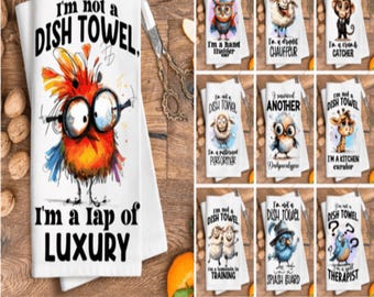 Funny Kitchen Towel Sublimation Bundle: Funny Quotes Kitchen Towel, Funny Animal Kitchen Towel Wrap, Kitchen Towel Sublimation, Digital Png