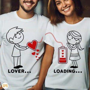 Par Alla hjärtans dag SVG PNG, man och hustru Svg, par matchande skjortor Svg. Bröllop PNG, nygift Svg, alla hjärtans dag PNG, årsdag