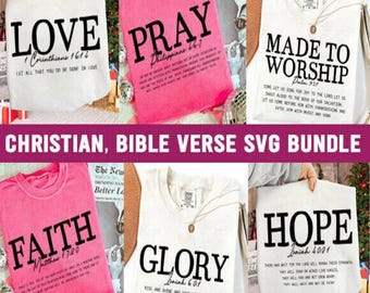 Christian Bible Verse Svg Bundle, Faith Quotes, Christian Quote SVG Bundle, Religious Svg, Christian svg, Blessed Svg , Scripture Svg, pray