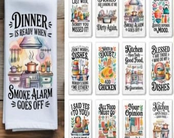 Funny Kitchen Dish Towel PNG Sublimation Bundle, Hilarious Cooking Quotes PNG, Funny Kitchen Tea Towel, Kitchen Conversions Towel Design,