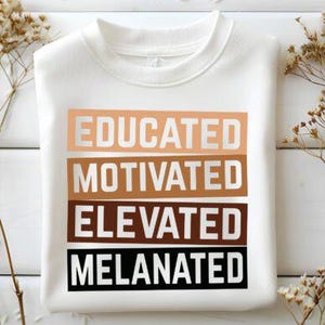 She Is Me Educated Motivated Elevated Melanated Svg Png, African American Svg Png, Files For Cricut, Juneteenth Svg, Black History Gift