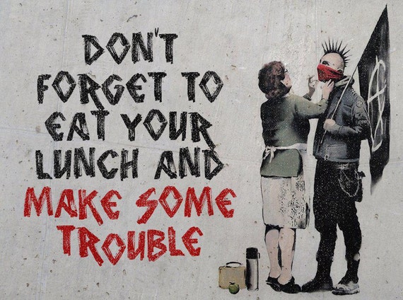Banksy A4 Poster Print Smash the System *DISCOUNTED OFFERS* A3