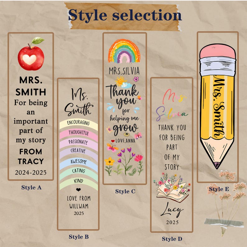 Personalized Teacher Appreciation Bookmark,thank You Gifts for Teacher ...