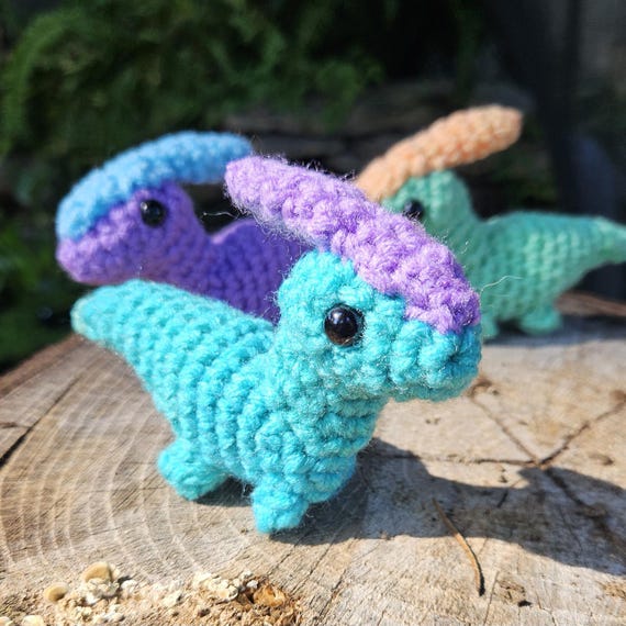 かぎ針編みパターン: ミニあみぐるみパラサウロロフス PDF - Etsy 日本