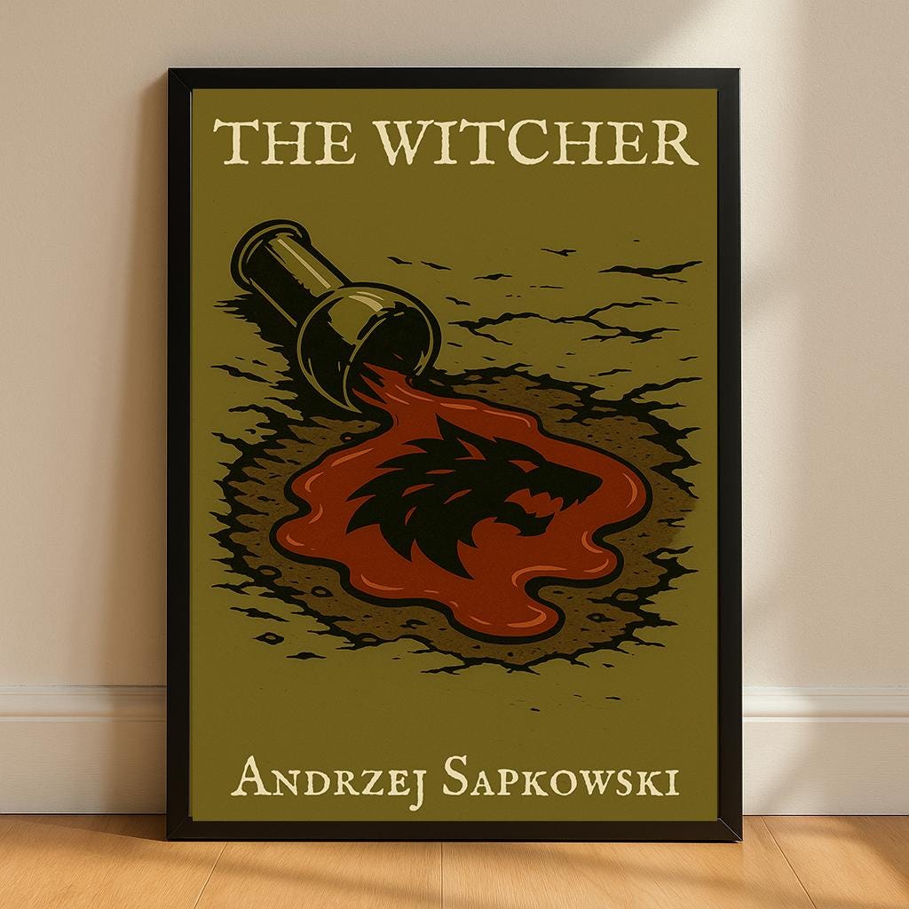 The Witcher Wall Art Print, The Witcher 3 Wild Hunt Poster, Geralt of Rivia Wall Art, The Witcher Poster, Digital Download
