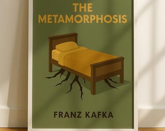 The Metamorphosis Poster, Franz Kafka, Kafka Book Poster, Literary Poster, Vintage Art, Minimalist Design, Unique Artwork, Surreal Poster