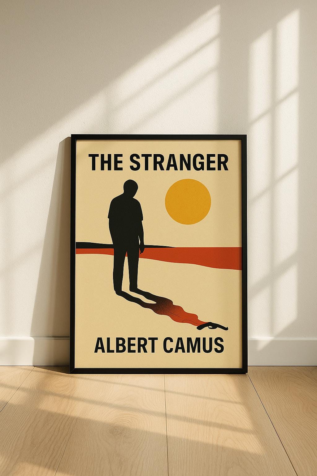 The Stranger Book Poster, Albert Camus, The Stranger Poster, The Stranger Print, Book Posters, Book Art, Canvas Print, Literary Gifts