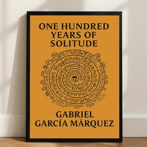 One Hundred Years of Solitude Book Cover Poster, Gabriel Garcia Marquez, One Hundred Years of Solitude Poster, Book Posters, Wall Art