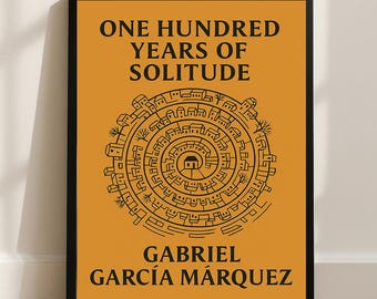 One Hundred Years of Solitude Book Cover Poster, Gabriel Garcia Marquez, One Hundred Years of Solitude Poster, Book Posters, Wall Art