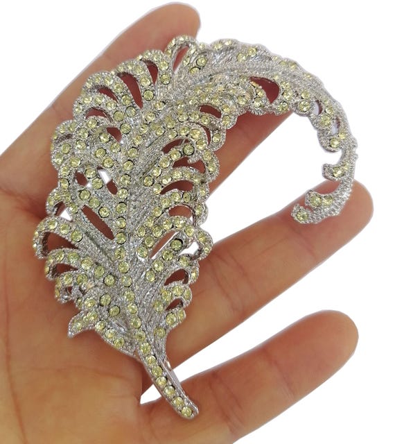 Broche Couronne Argentée Avec Strass Et Cristal - Neuf Avec étiquettes, Idéale Pour Bal Ou Vacances