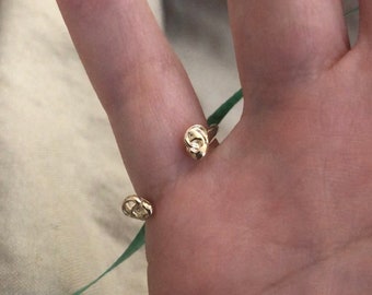 Gold Ear Ring: Handmade Anatomy Jewelry