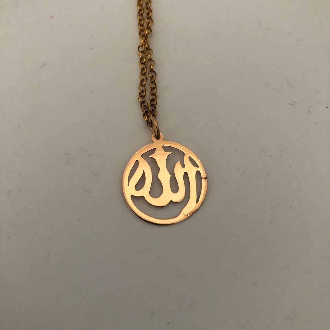 Collana Allah Con Ciondolo Islamico In Argento Placcato E Cristallo &ndash; Regalo Uomo Donna