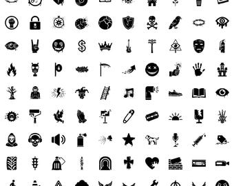 Grunge Street Art Icon Pack: 90+ Graffiti SVG Symbols