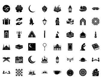Islamic & Ramadan Icon Set | Mosque, Prayer, Eid (SVG, PNG, JPG)