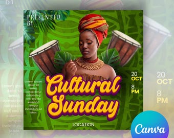 African Heritage Event Flyer: Cultural Celebration Invitation (Digital Download