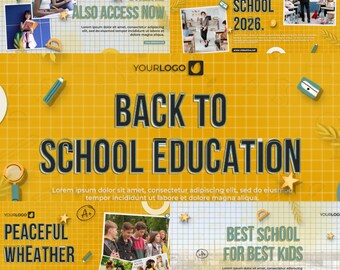 Back to School Slideshow Template | Editable PNG | Graduation and Classroom Theme | Customizable Educational Presentation