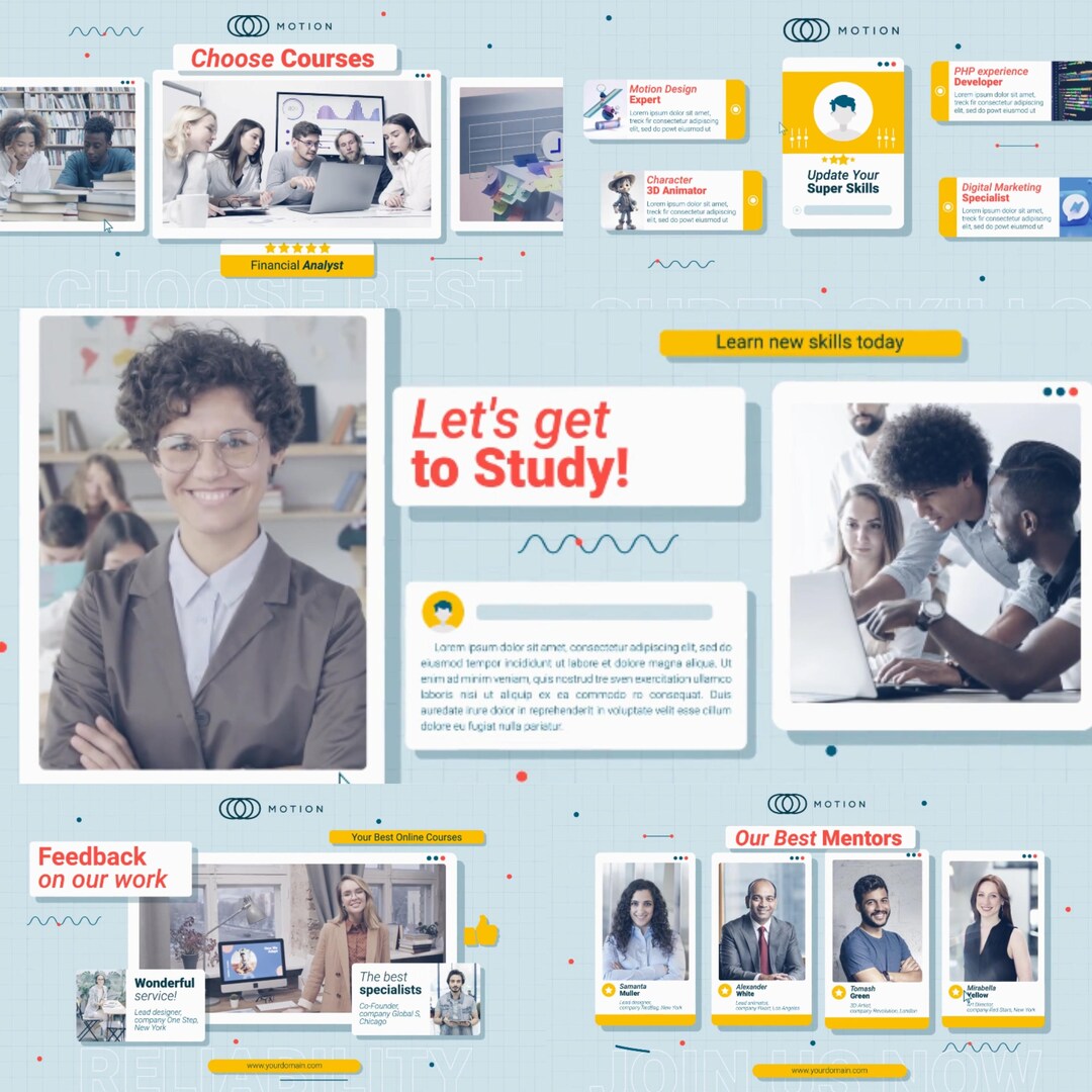 Editable Elearning Branding Kit | Photoshop Template for Video ...