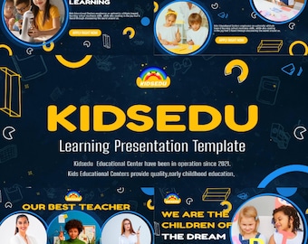 Kids Education Promo Template | Learning Presentation | Editable Photoshop Files | PDF | AI | PNG | Kids Gallery | Instant Download