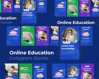 Editable Instagram Story Templates for Educators: PSD Files (Digital Download)