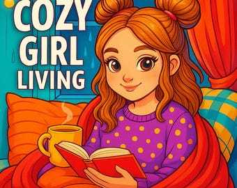 Cozy Girl Malbuch: Einfache Druckvorlagen für Kinder und Erwachsene (PDF-Download