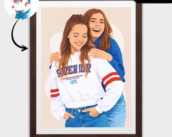 Faceless Portrait Print, Digital Drawing And Illustration, Drawing From Photo, Digital Art, Custom Portrait From Photo, Digital illustration