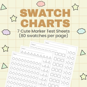 Printable Coloring Swatch Chart | Alcohol Marker Color Sheet | Instant Download PDF