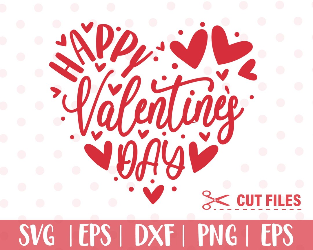 Valentine Heart SVG, Happy Valentine, Love SVG Cut File, Cricut ...
