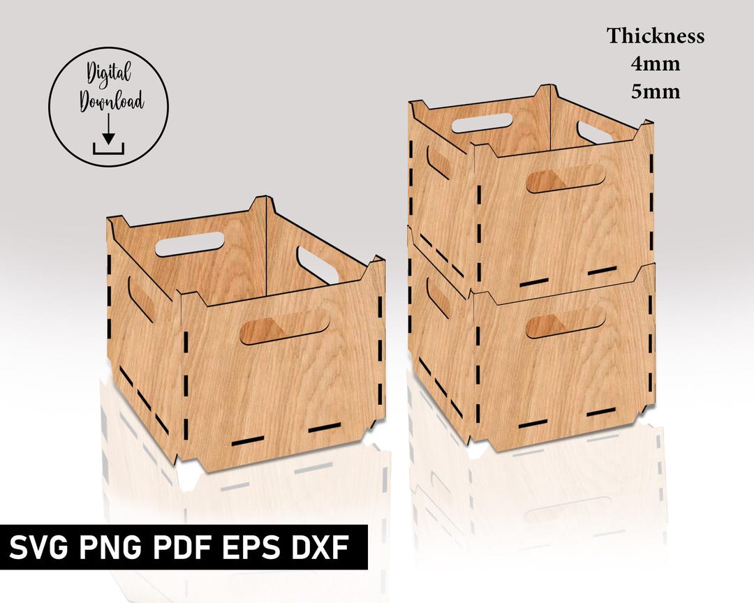 Laser Cut Stackable Storage Box File, Laser Cut Stackable Wooden Box ...