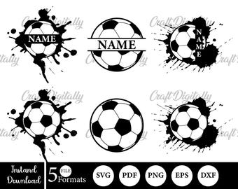Soccer Svg Bundle, Soccer Ball Monogram Svg, Soccer Designs, Soccer Team Svg, Soccer Ball Svg, Soccer Lover, Cut File For Cricut, Silhouette