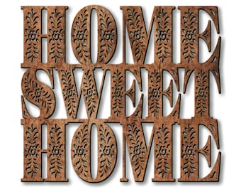 Home Sweet Home Laser Cut Svg, Wall Decor Door Hanger, Home Sign Svg, Laser Wooden Design, Home Decor SVG, Gift For Dad, Gift For Mum.