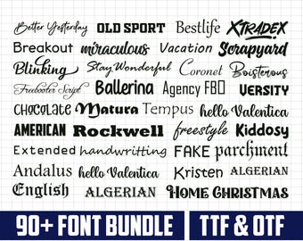 90 Fonts Bundle, Canva Font, Wedding Fonts, Handwritten Fonts, Script Fonts, Cursive Fonts, Commercial Fonts, Branding Font, Procreate Fonts