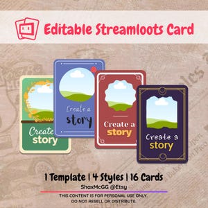 Plantilla Editable de Cartas para Streamloots en Canva (4 Estilos)