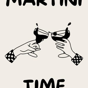 Cartão postal, Martini, para amigos, minimalista, cartões postais, moderno, bebidas, convite, presente, cartão postal, pôster