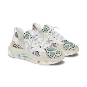 Colorful Mesh Sneakers for Women MuZo  Trendy Paw Print Shoes, Lightweight Walking Footwear, Pet Lover Gift, Sporty Fashion
