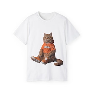 Cute Cat Graphic Tee, Unisex Cotton T-Shirt, Funny Pet Apparel, Cat Lover Gift, Casual Wear, Gift for Cat Owners