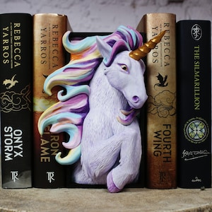 Rincón de libros de unicornio / Rincón de libros de fantasía / Amantes de los libros / Regalos para ratones de biblioteca / Apasionado de los libros / Impresión 3D / Fanáticos de la fantasía / Inserto de estantería