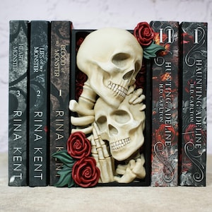 Rincón de libros para amantes de los esqueletos / Rincón de libros de fantasía / Amantes de los libros / Regalos para ratones de biblioteca / Apasionado de los libros / Impresión 3D / Fantasía / Inserto de estantería