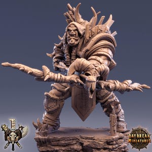 Orc Ranger Miniature | DnD Minis | RPG | Fantasy Gaming | Role Playing | Tabletop | Figure | Resin | 3D Printed | Paakz Reinhold